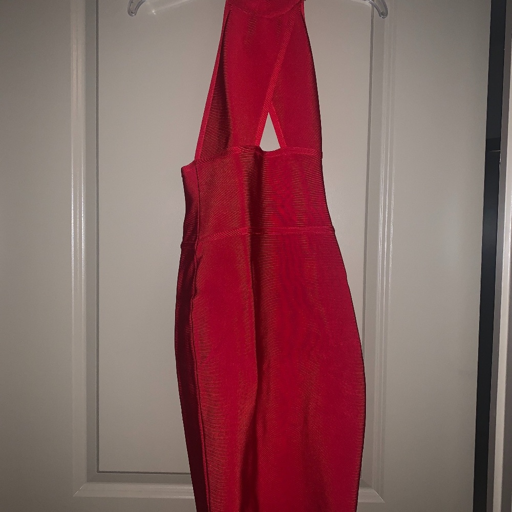 Halter neck bondage dress